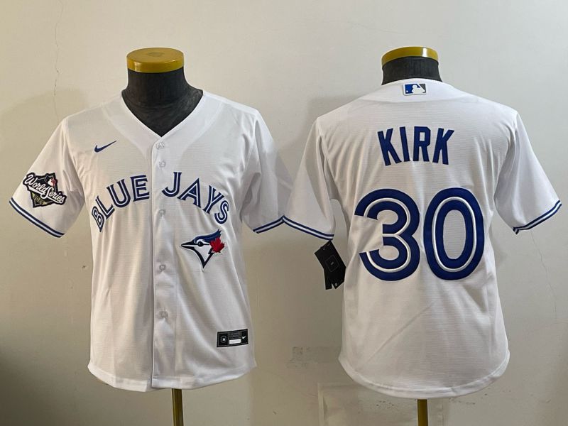 Youth 2025 Nike Toronto Blue Jays #30 Kirk White Game MLB Jersey 02->youth mlb jersey->Youth Jersey